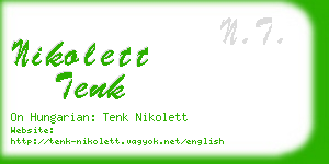 nikolett tenk business card